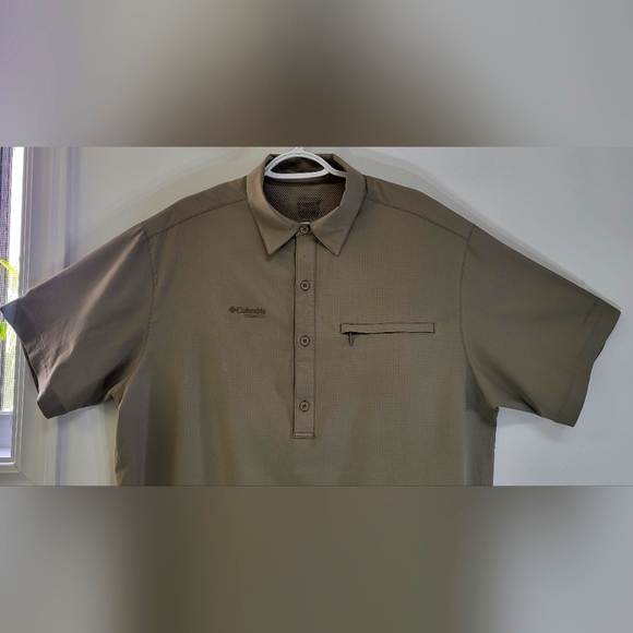 COLUMBIA TITANIUM OMNI-SHADE SHORT SLEEVES CASUAL SHIRT LARGE FOR MEN - Picture 3 of 15